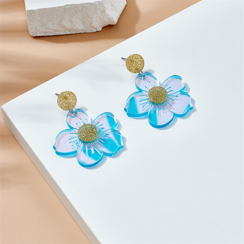Flower pendant Earrings Zoodey