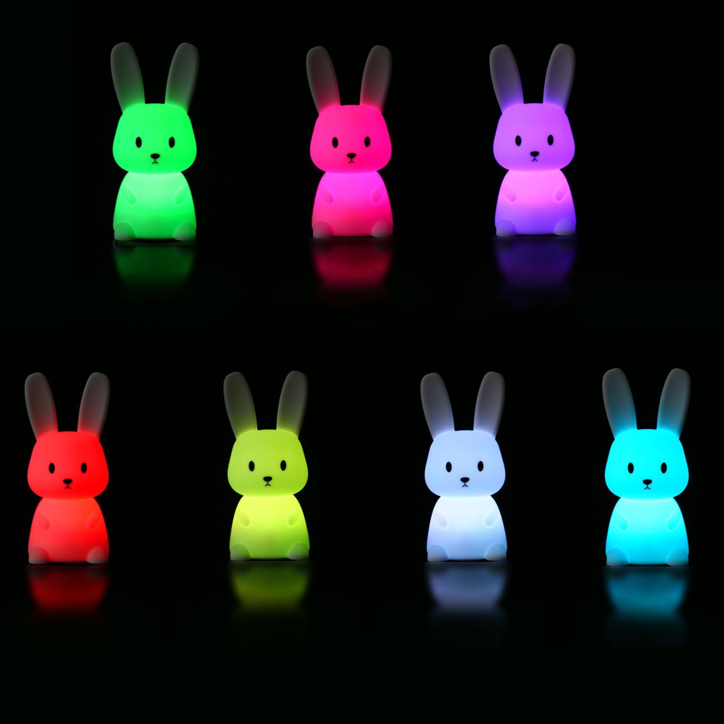 Soft Silicone Rabbit Night Light Table Lamp For Home Children
