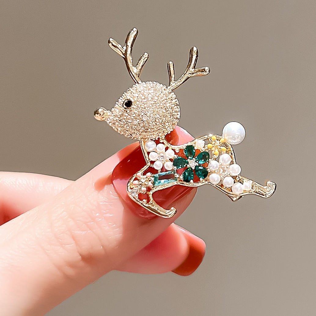 Zoodey Cute deer brooch accessories gift