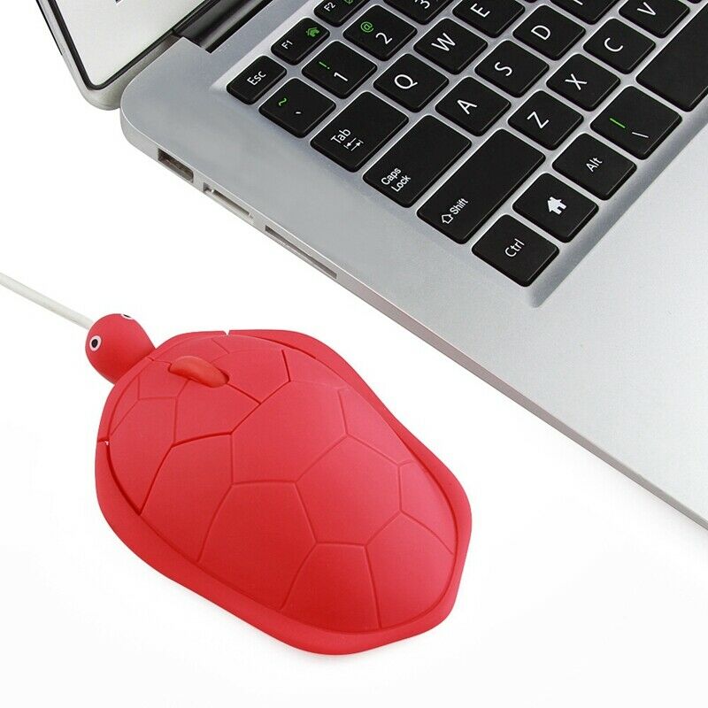 Cute Animal Tortoise-Shaped Optical Mouse USB Wired Mouse