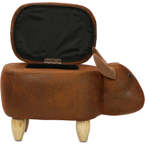 Critter Sitters Brown Cow Animal Shape Storage Ottoman